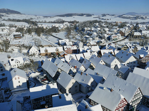 Über den Dächern von Naumburg im Winter (Foto:Karl-Franz Thiede)